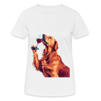 Golden retriever - T-shirt respirant Femme - blanc - Devant - AI Model Female 172 dark (172cm)