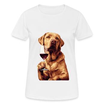 Labrador Retriever - T-shirt respirant Femme - blanc - Devant - AI Model Female 172 dark (172cm)