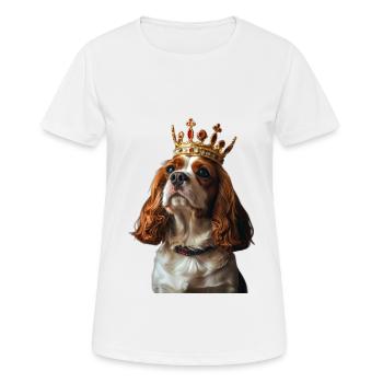 Cavalier King Charles Spaniel - Frauen T-Shirt atmungsaktiv - Weiß - Vorne - AI Model Female 172 dark (172cm)