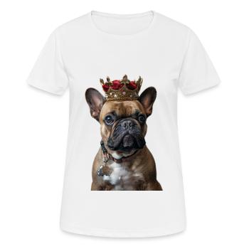 Französische Bulldogge - Frauen T-Shirt atmungsaktiv - Weiß - Vorne - AI Model Female 172 dark (172cm)