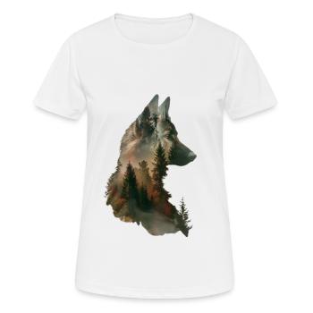 Akita - T-shirt respirant Femme - blanc - Devant - AI Model Female 172 dark (172cm)