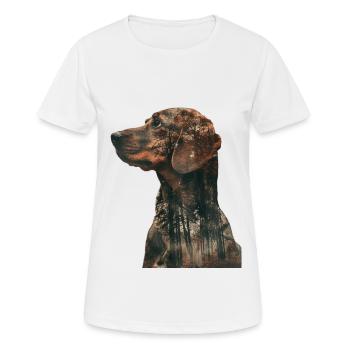 Beagle - Frauen T-Shirt atmungsaktiv - Weiß - Vorne - AI Model Female 172 dark (172cm)