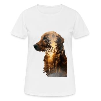 Golden Retriever - Frauen T-Shirt atmungsaktiv - Weiß - Vorne - AI Model Female 172 dark (172cm)