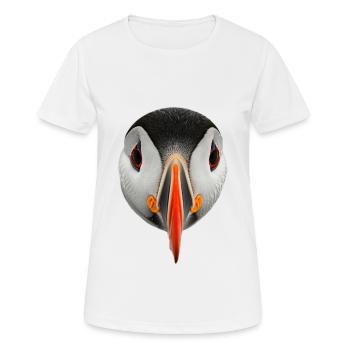 Macareux - T-shirt respirant Femme - blanc - Devant - AI Model Female 172 dark (172cm)