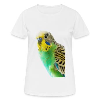 Perruche ondulée - T-shirt respirant Femme - blanc - Devant - AI Model Female 172 dark (172cm)