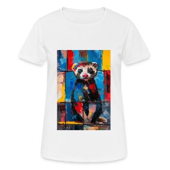 Frettchen - Frauen T-Shirt atmungsaktiv - Weiß - Vorne - AI Model Female 172 dark (172cm)