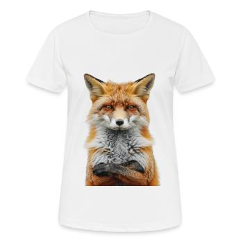 Fuchs - Frauen T-Shirt atmungsaktiv - Weiß - Vorne - AI Model Female 172 dark (172cm)
