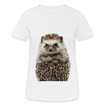 Hedgehog - Women's Breathable T-Shirt - white - Front - AI Model Female 172 dark (172cm)