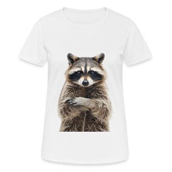Raccoon - Women's Breathable T-Shirt - white - Front - AI Model Female 172 dark (172cm)