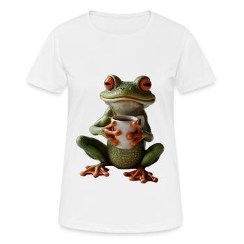 Frog - Women's Breathable T-Shirt - white - Front - AI Model Female 172 dark (172cm)