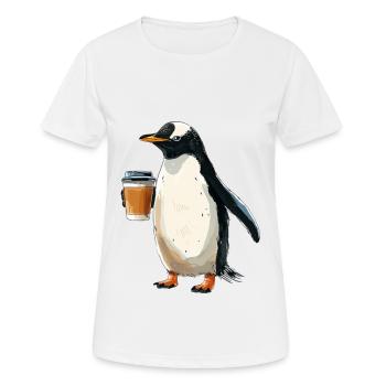 Penguin - Women's Breathable T-Shirt - white - Front - AI Model Female 172 dark (172cm)
