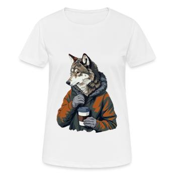 Wolf - Women's Breathable T-Shirt - white - Front - AI Model Female 172 dark (172cm)