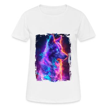 Chien - T-shirt respirant Femme - blanc - Devant - AI Model Female 172 dark (172cm)