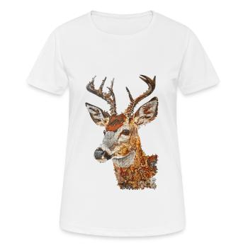 Roe deer - Women's Breathable T-Shirt - white - Front - AI Model Female 172 dark (172cm)