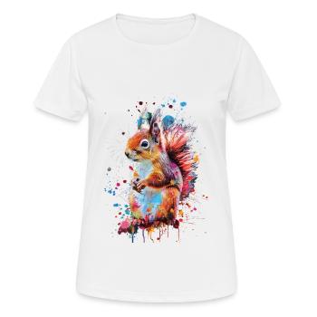 Squirrel - Women's Breathable T-Shirt - white - Front - AI Model Female 172 dark (172cm)