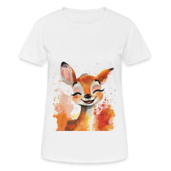 Roe deer - Women's Breathable T-Shirt - white - Front - AI Model Female 172 dark (172cm)
