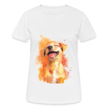 Chien - T-shirt respirant Femme - blanc - Devant - AI Model Female 172 dark (172cm)
