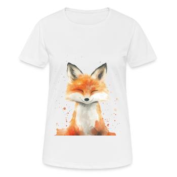 Fuchs - Frauen T-Shirt atmungsaktiv - Weiß - Vorne - AI Model Female 172 dark (172cm)