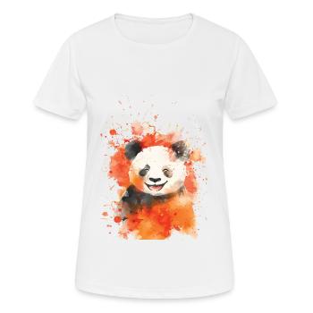 Panda - T-shirt respirant Femme - blanc - Devant - AI Model Female 172 dark (172cm)