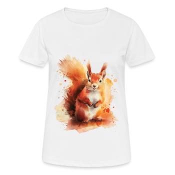 Squirrel - Women's Breathable T-Shirt - white - Front - AI Model Female 172 dark (172cm)