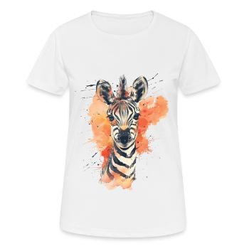 Zebra - Women's Breathable T-Shirt - white - Front - AI Model Female 172 dark (172cm)