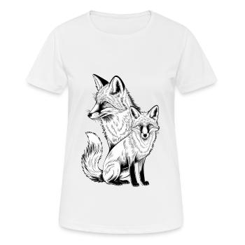 Fuchs - Frauen T-Shirt atmungsaktiv - Weiß - Vorne - AI Model Female 172 dark (172cm)