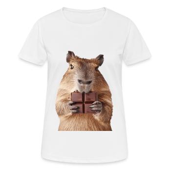 Wasserschwein - Frauen T-Shirt atmungsaktiv - Weiß - Vorne - AI Model Female 172 dark (172cm)