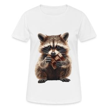 Raccoon - Women's Breathable T-Shirt - white - Front - AI Model Female 172 dark (172cm)