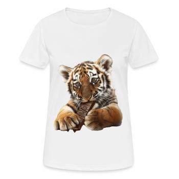 Tiger - Women's Breathable T-Shirt - white - Front - AI Model Female 172 dark (172cm)