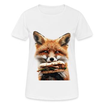 Fuchs - Frauen T-Shirt atmungsaktiv - Weiß - Vorne - AI Model Female 172 dark (172cm)