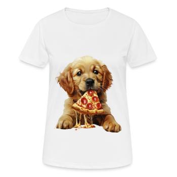 Chien - T-shirt respirant Femme - blanc - Devant - AI Model Female 172 dark (172cm)