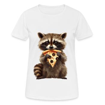Waschbär - Frauen T-Shirt atmungsaktiv - Weiß - Vorne - AI Model Female 172 dark (172cm)