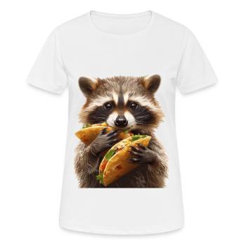 Raccoon - Women's Breathable T-Shirt - white - Front - AI Model Female 172 dark (172cm)