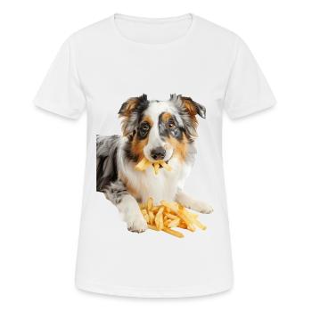Australischer Schäferhund - Frauen T-Shirt atmungsaktiv - Weiß - Vorne - AI Model Female 172 dark (172cm)