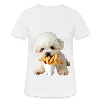 Bichon Frisé - T-shirt respirant Femme - blanc - Devant - AI Model Female 172 dark (172cm)
