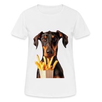 Doberman - Women's Breathable T-Shirt - white - Front - AI Model Female 172 dark (172cm)
