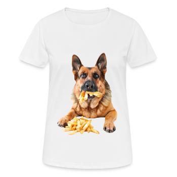 Deutscher Schäferhund - Frauen T-Shirt atmungsaktiv - Weiß - Vorne - AI Model Female 172 dark (172cm)