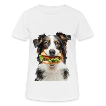 Australischer Schäferhund - Frauen T-Shirt atmungsaktiv - Weiß - Vorne - AI Model Female 172 dark (172cm)