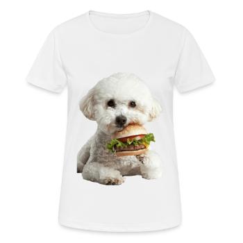 Bichon Frisé - T-shirt respirant Femme - blanc - Devant - AI Model Female 172 dark (172cm)