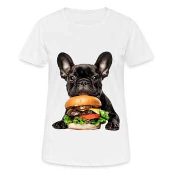 Bouledogue français - T-shirt respirant Femme - blanc - Devant - AI Model Female 172 dark (172cm)