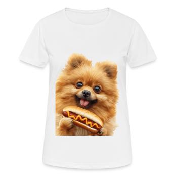 Dwarf spitz - Women's Breathable T-Shirt - white - Front - AI Model Female 172 dark (172cm)
