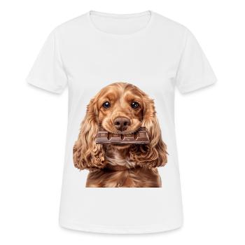 Cocker Spaniel - T-shirt respirant Femme - blanc - Devant - AI Model Female 172 dark (172cm)