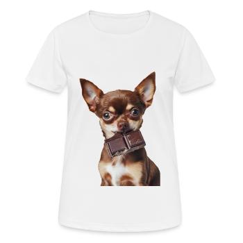 Chihuahua - Frauen T-Shirt atmungsaktiv - Weiß - Vorne - AI Model Female 172 dark (172cm)