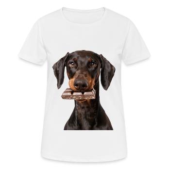 Doberman - Women's Breathable T-Shirt - white - Front - AI Model Female 172 dark (172cm)