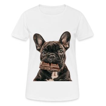 Bouledogue français - T-shirt respirant Femme - blanc - Devant - AI Model Female 172 dark (172cm)