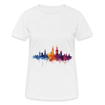Belchatów - Frauen T-Shirt atmungsaktiv - Weiß - Vorne - AI Model Female 172 dark (172cm)