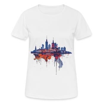 Varsovie - T-shirt respirant Femme - blanc - Devant - AI Model Female 172 dark (172cm)