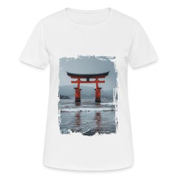 Japan - Frauen T-Shirt atmungsaktiv - Weiß - Vorne - AI Model Female 172 dark (172cm)