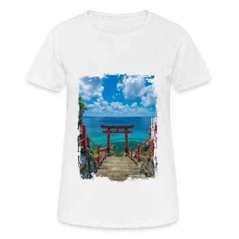 Japan - Frauen T-Shirt atmungsaktiv - Weiß - Vorne - AI Model Female 172 dark (172cm)