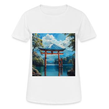 Japan - Frauen T-Shirt atmungsaktiv - Weiß - Vorne - AI Model Female 172 dark (172cm)
